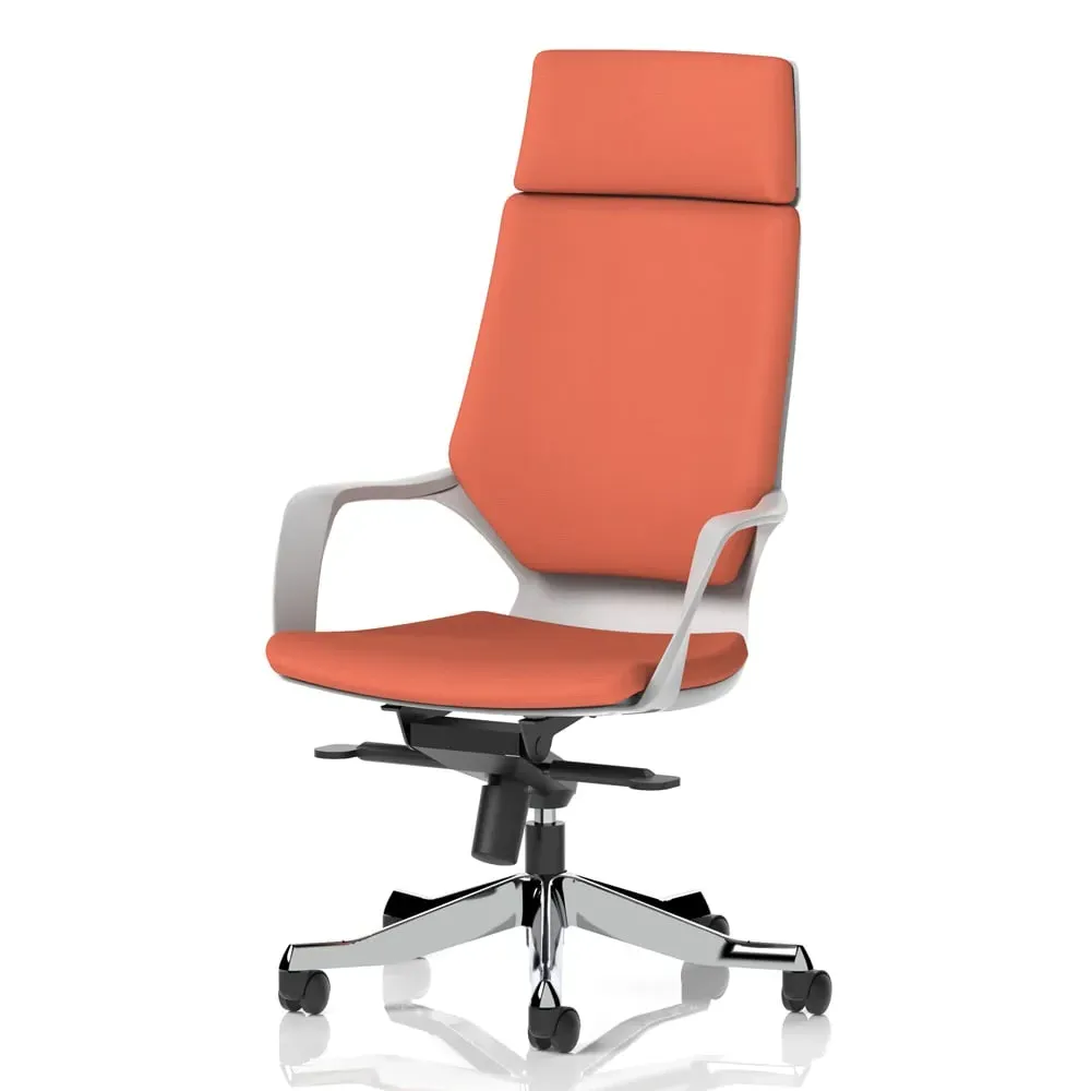 Xenia High Back Office Chair with Arms - Quest Crab, Fabric