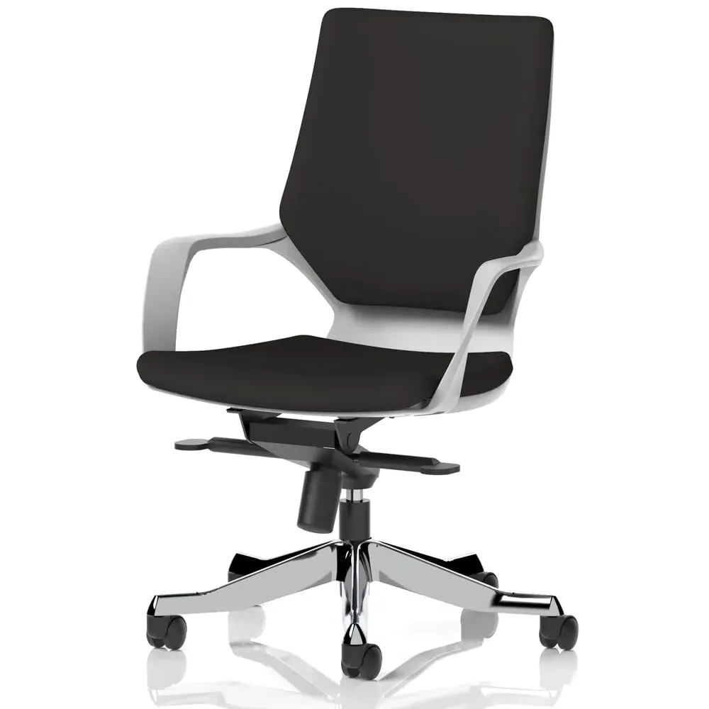 Xenia Office Chair with Arms - Black, Fabric image