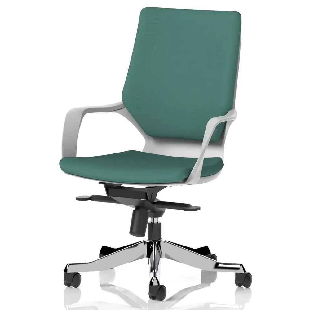 Xenia Office Chair with Arms - Quest Limpet, Fabric