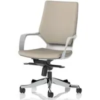 Xenia Office Chair with Arms - Quest Salt, Fabric