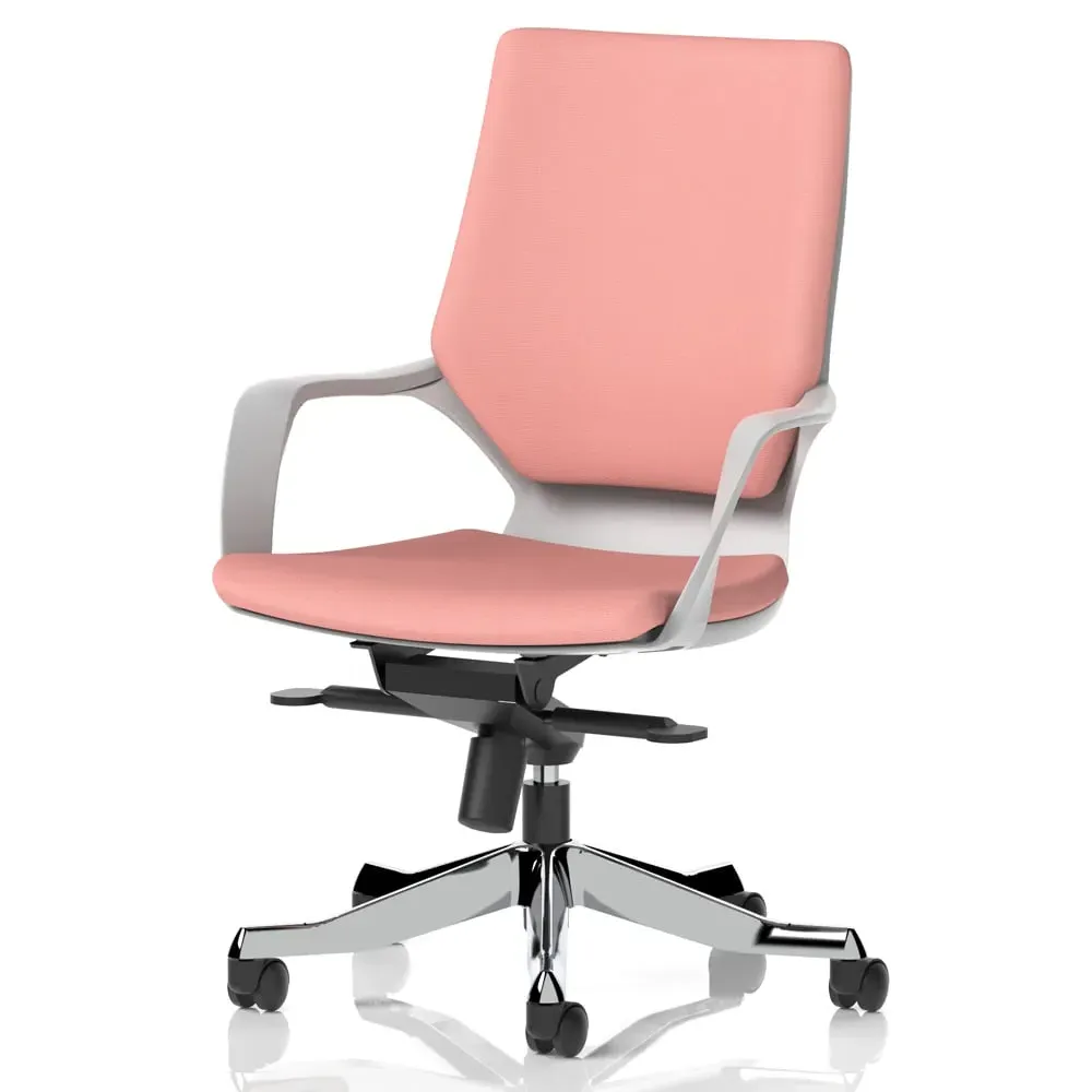 Xenia Office Chair with Arms - Quest Shrimp, Fabric