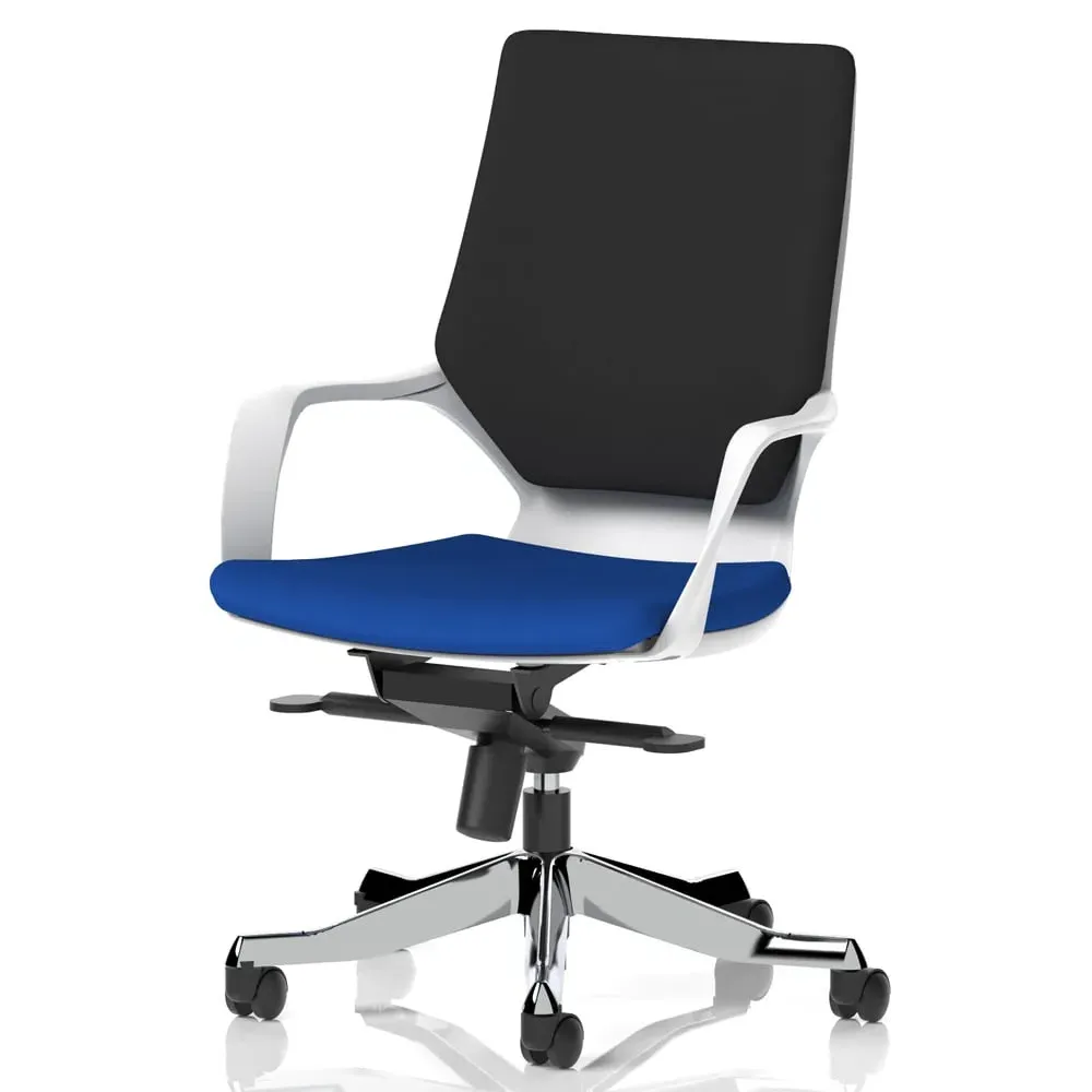 Xenia Office Chair with Arms - Stevia Blue, Fabric
