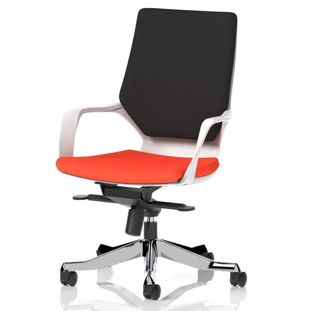 Xenia Office Chair with Arms - Tabasco Orange, Fabric