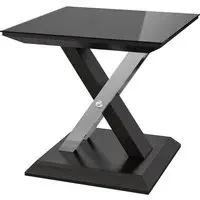 Xenia Side Table - Black, Grey Walnut