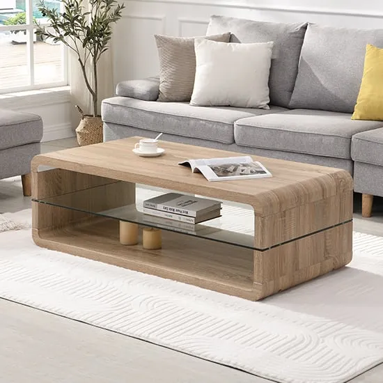 Xono Coffee Table with Shelf - Sanremo Oak image