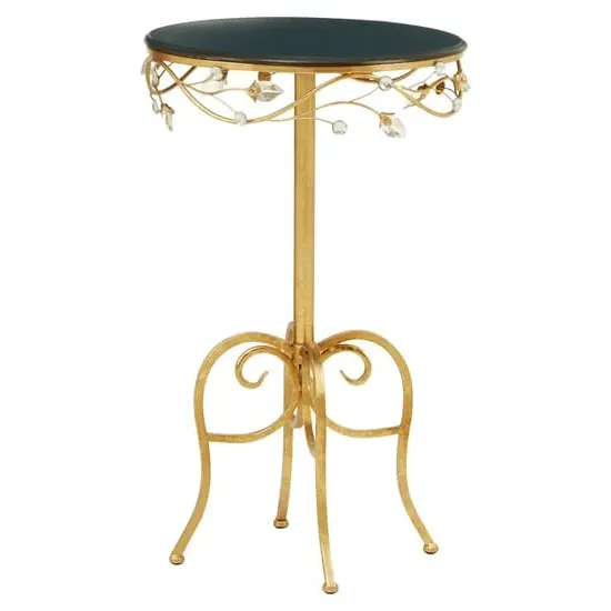 Xuange Round Side Table - Black, Gold image