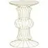 Xuange Round Side Table - White, Mirrored Glass
