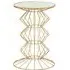 Xuange Round Side Table - White, Mirrored Glass