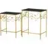 Xuange Set of 2 Side Tables - Black, Gold Metal