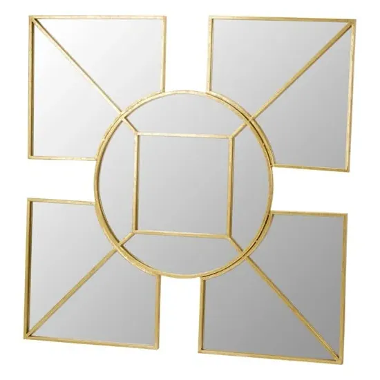 Xuange Square and Circular Wall Mirror - Gold image