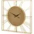 Xuange Square Wall Clock - Gold, MDF