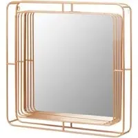 Xuange Square Wall Mirror - Rose Gold, Metal