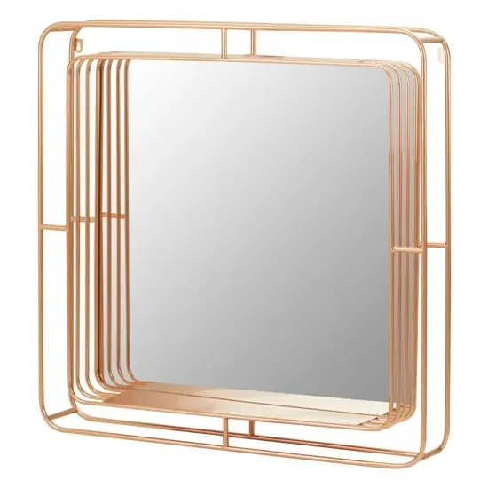 Xuange Square Wall Mirror - Rose Gold, Metal image