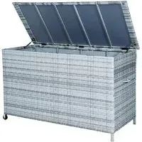 Yael Rattan Garden Storage Box - Cloudy Grey