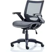 Yakima Mesh Executive Office Chair with Folding Arms - Black