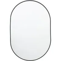 Yareli Small Oval Wall Mirror - Black
