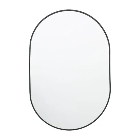 Yareli Small Oval Wall Mirror - Black