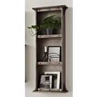 Yates 3-Shelf Wall Shelf - Anthracite, MDF alternate view