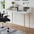 Yatton Laptop Desk with 2 Drawers - White, Oak