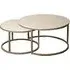Yetis Round Nesting Coffee Tables - Matt Latte, Ceramic