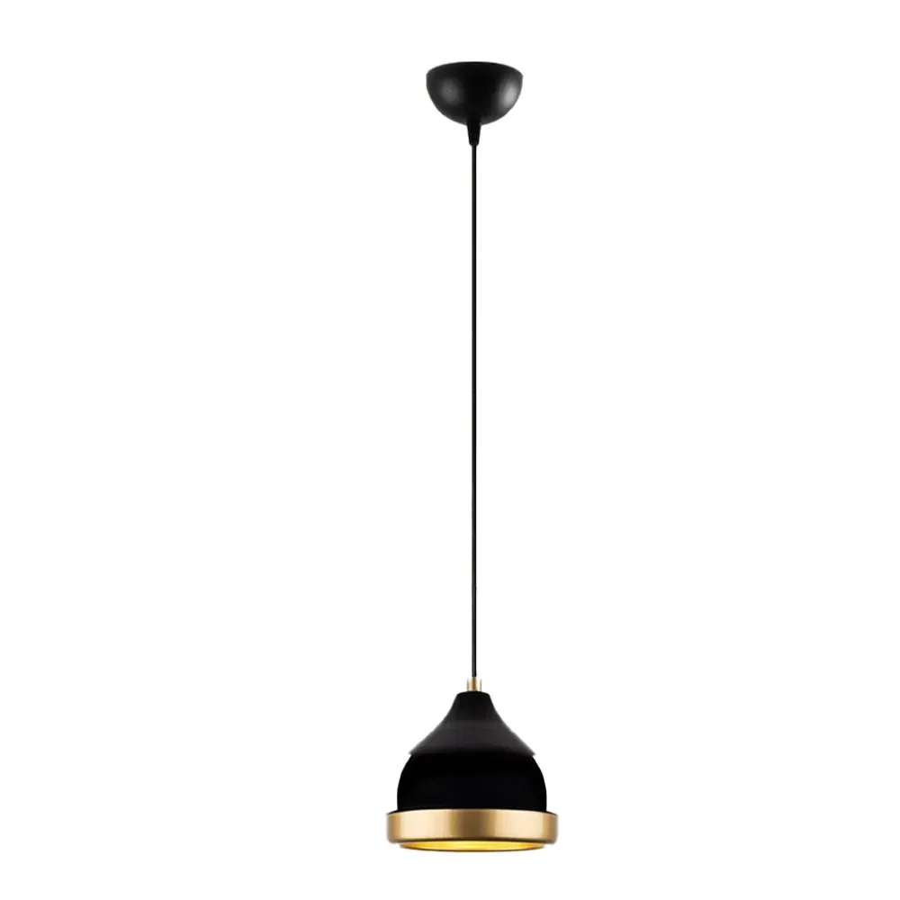 Yildo Single Ceiling Pendant Light - Black Metal product