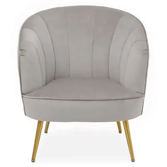 Yolinda Upholstered Armchair - Grey, Velvet image