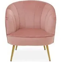 Yolinda Upholstered Armchair - Pink, Velvet