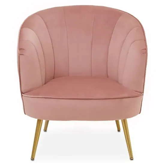 Yolinda Upholstered Armchair - Pink, Velvet