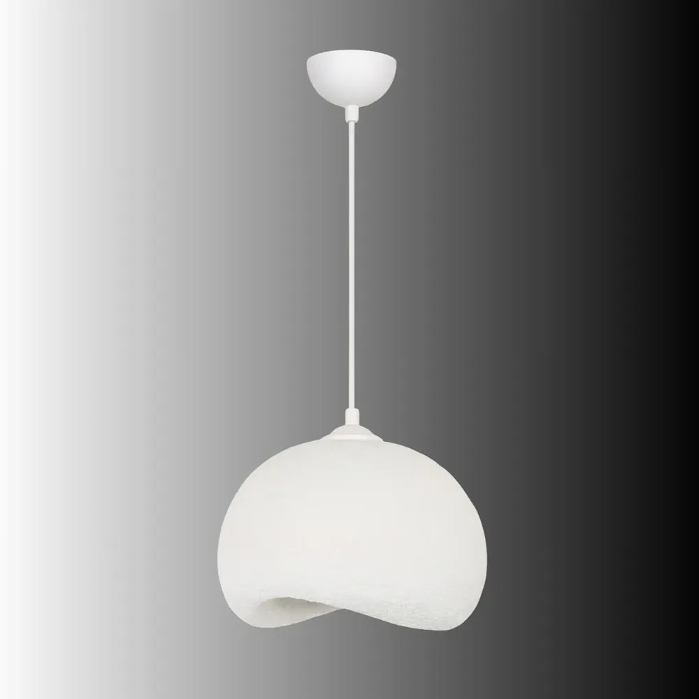 Yontu Single Ceiling Pendant Light - White, Metal product