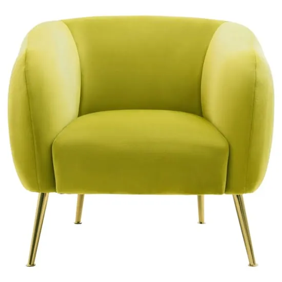 York Armchair - Olive, Velvet
