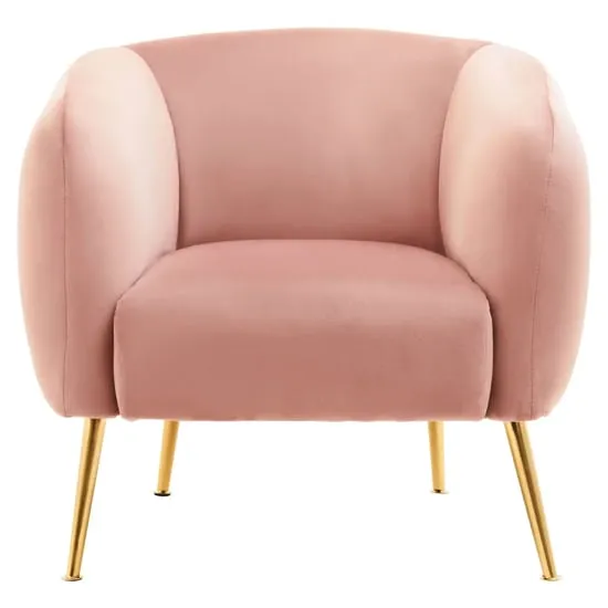 York Armchair - Pink, Velvet