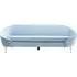 York Velvet 3-Seater Sofa - Aqua Blue