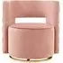 York Velvet Swivel Chair - Pink