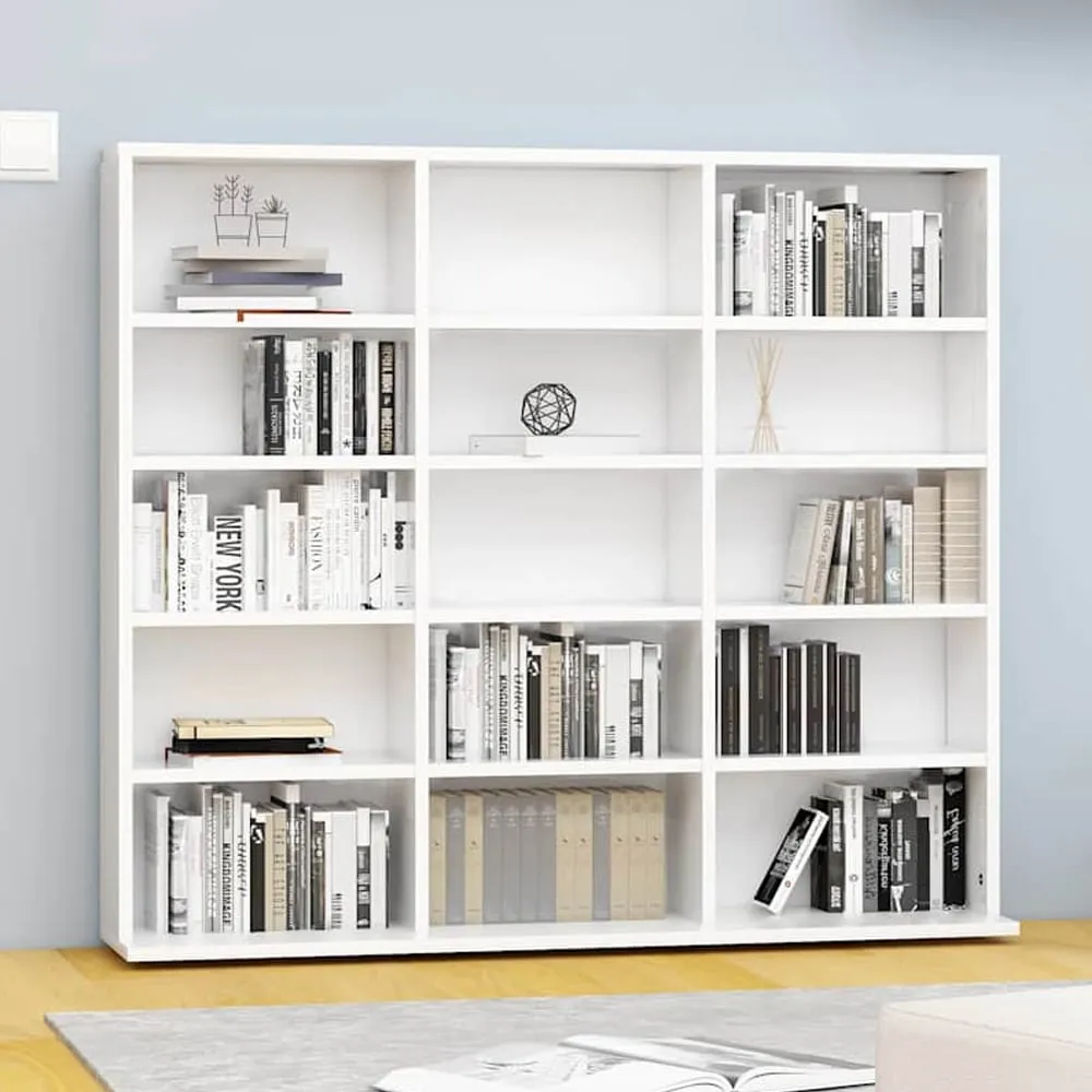 Ypsilanti 15-Shelf Wooden Bookcase - White product