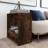 Ypsilanti Wooden Side Table - Smoked Oak alternate view