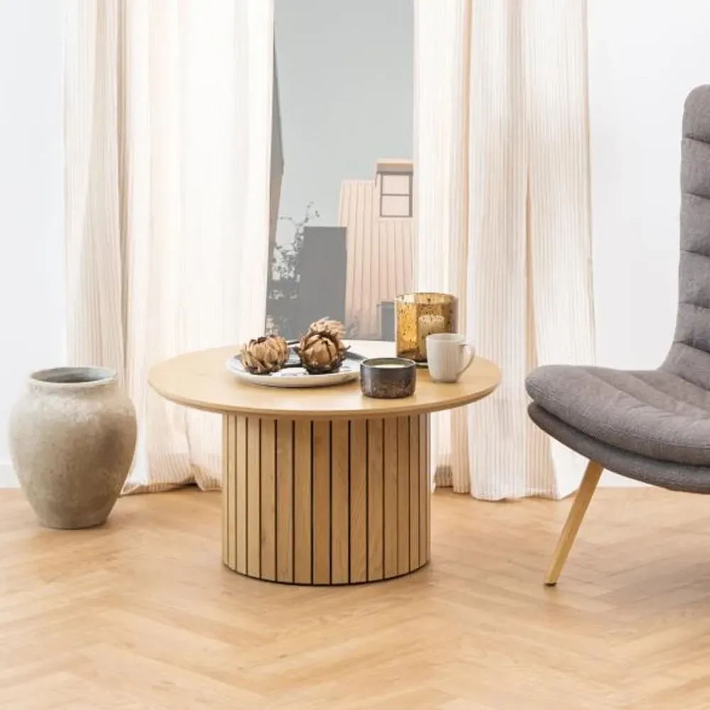 Yucaipa Round Coffee Table - Wild Oak image