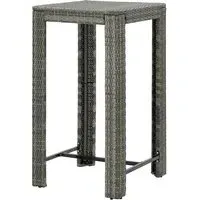 Yuna Garden Bar Table - Grey, Poly Rattan