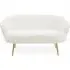 Yurga 2-Seater Sofa - White, Teddy Fabric