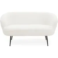 Yurga 2-Seater Sofa - White, Teddy Fabric
