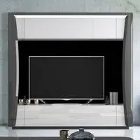 Zaire Gloss Entertainment Unit with LED - White, Grey