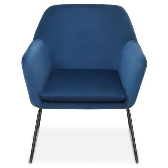 Zander Upholstered Armchair - Blue, Velvet image