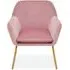 Zander Upholstered Armchair - Pink, Velvet