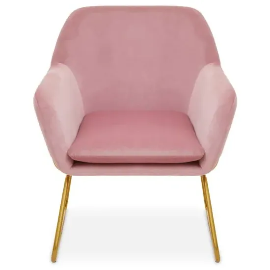 Zander Upholstered Armchair - Pink, Velvet