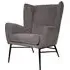 Zanesville Accent Chair with Black Legs - Grey, Fabric