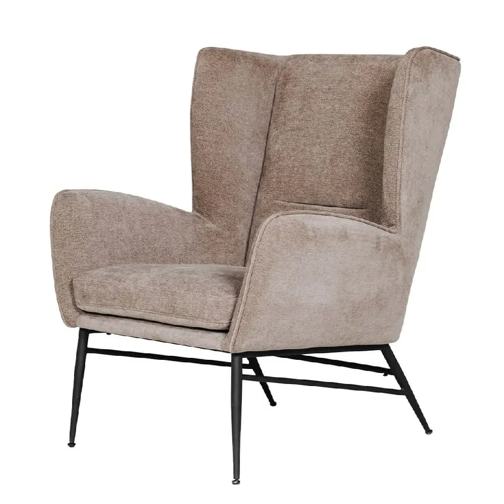 Zanesville Accent Chair with Black Legs - Mink, Fabric