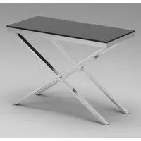 Zanita Console Table - Black, Glass