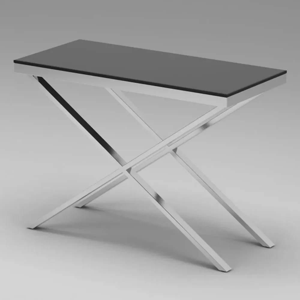 Zanita Console Table - Black, Glass