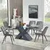 Zanti Glass Dining Table with 6 Pekato Chairs - Grey, Glass