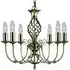 Zanzibar 6-Light Chandelier with Twisted Column - Antique Brass