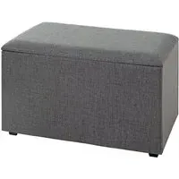 Zapopan Large Storage Ottoman with Lift-Up Lid - Anthracite